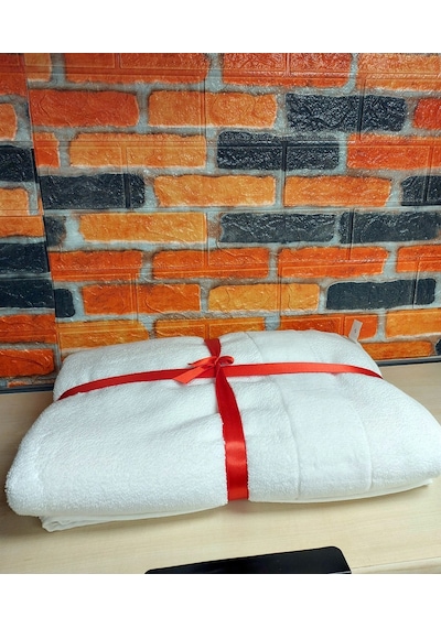 Özdilek Svv Border Kalın ve Süper Emici Yeni Seri Banyo Havlusu 76x147 - White Beyaz