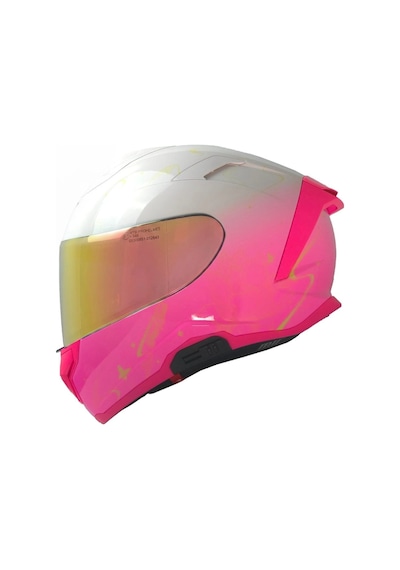 X340 Sweet Women Pembe-beyaz Kapalı Model Kask Güneş Vizörlü