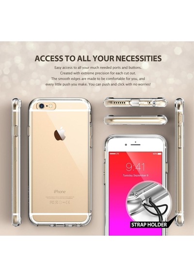 Ringke Fusion Apple Uyumlu iPhone 6s Plus/ 6 Plus İle Kılıf Crystal View Tpu Bumper Extra Darbe Emici
