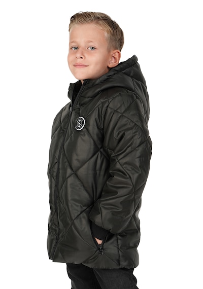 Merdia Kids Erkek Çocuk Su Ve Rüzgar Geçirmez İçi Kürklü Kapüşonlu Mont Baklava Desenli Siyah Merdia Kids Erkek Çocuk Su Ve Rüzgar Geçirmez İçi Kürklü Kapüşonlu Mont Baklava Desenli Siyah