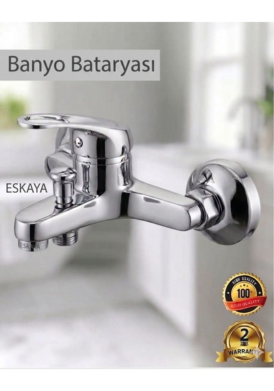 Eshome 3'lü Banyo Seti Krom Robot Duş Seti, Banyo Bataryası Ve Sabit Lavabo Bataryası - 3'lü Batarya Seti