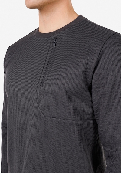 Colin's Colins Regular Fit Yuvarlak Yaka Düz Erkek Antrasit Uzun Kol Tişört Cl1070971 Q1.v2 Ant Antrasit