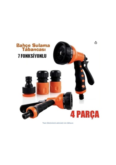 Tetikli 7 Fonksiyonlu Otomatik Sprey Su Tabanca Set 5 In 1 8 Mod 3 Baglantı Aparat Yok