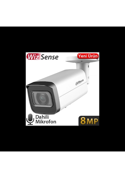 Dahua Ipc-hfw2841t-as-0360b 8mpix, 3,6mm Sabit Lens, H265+, 80mt Gece Görüşü, Dahili Mikrofon, Star