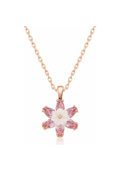 925 Ayar Gümüş Rose Pembe Lotus Çiçeği Kolye Arbltgs995bz53kemcn