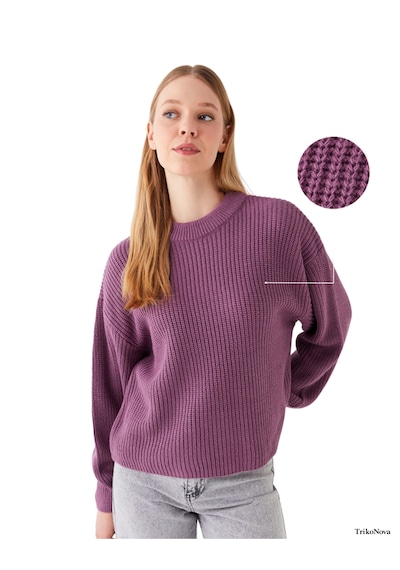 Trikonova Oversize Triko Kazak Lila