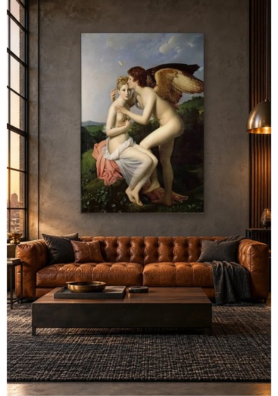 Fida Gerard Psyche Ve Eros İlk Öpücük Canvas Tablo Çok Renkli