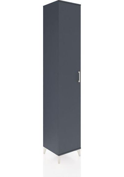 Hyperion Dolap 6 Raflı Tek Kapaklı 44x44x243 Antrasit-antrasit Antrasit