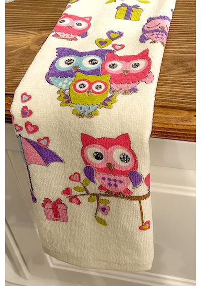 5'li Pamuklu Baskılı Havlu Seti 30x50 Cm El Yüz Mutfak Havlusu Yumuşak Desenli Su Emici Set 5 Li Set 1