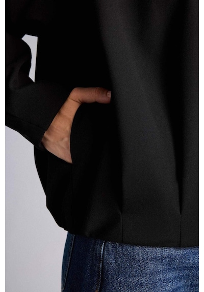 Defacto Gömlek Yaka Blazer Ceket H0677ax26spbk81 Siyah-bk81