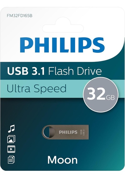 Philips Usb Stick 32 Gb Usb 3.1 Flash Drive Moon Edition Pc, Dizü