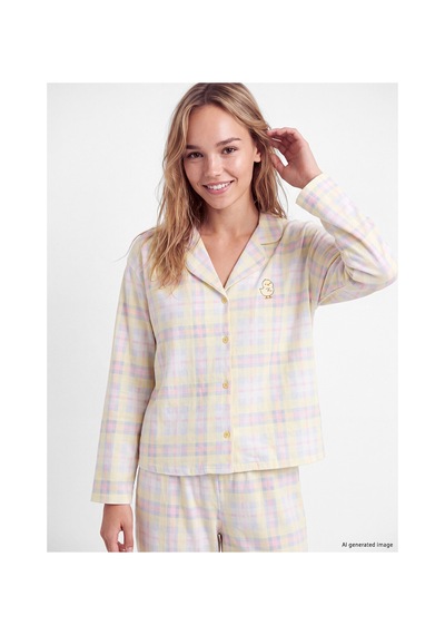 LC Waikiki Alıta Cıty Farkıyla Lcw Young Sarı Penye Ekose Uzun Kollu Kadın Pijama Takım Sari - 929503422 Sari LC Waikiki Alıta Cıty Farkıyla Lcw Young Sarı Penye Ekose Uzun Kollu Kadın Pijama Takım Sari - 929503422 Sari