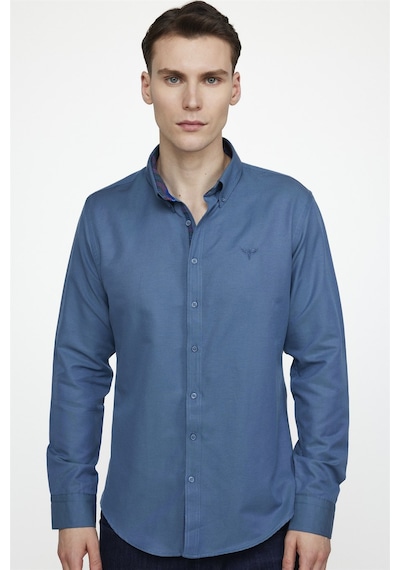 Tudors Slim Fit Pamuklu Kolay Ütü Düz Erkek Petrol Gömlek 27329 Petrol Tudors Slim Fit Pamuklu Kolay Ütü Düz Erkek Petrol Gömlek 27329 Petrol