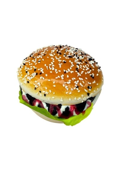 Yapay Burger Etburger Yumuşak Dokulu 10cm Sarı