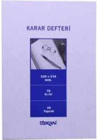 Özkan - Dilman Karar Defteri 40 Yaprak