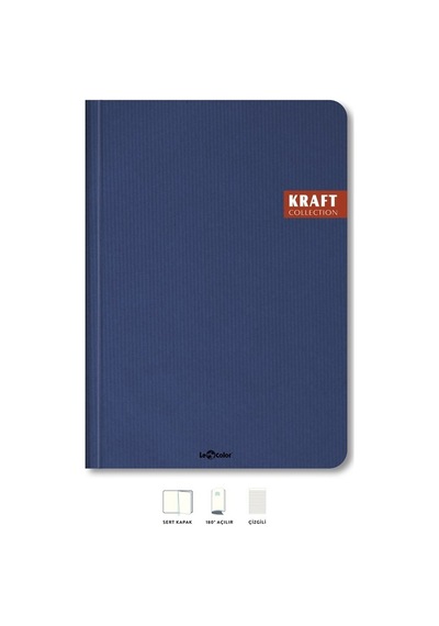 Kraft Ofis Defter Çizgili Lacivert