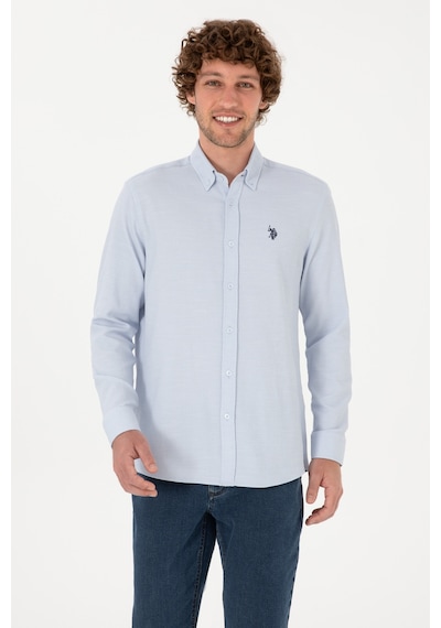 U.s. Polo Assn. Erkek Açık Mavi Gömlek Desenli 50316639-vr003 Acık Mavı