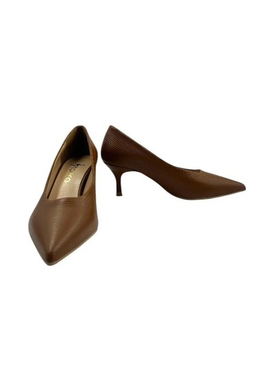 Kemal Tanca 175 9841 152 Kadın Hakiki Deri Topuklu Ayakkabı Stiletto Taba