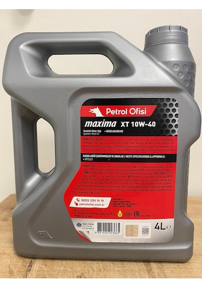 Maxima Xt 10w-40 4litre Sentetik Motor Yağı 03/2025 Üretim