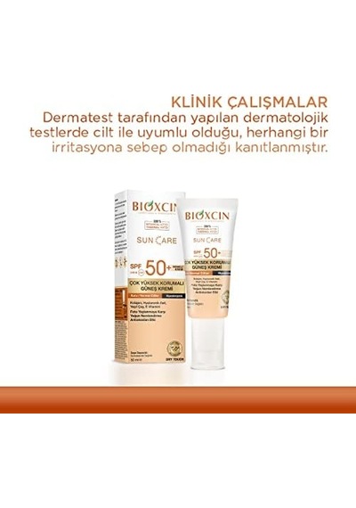 Sun Care Çok Yüksek Korumalı Kuru Ciltler Için Renkli Güneş Kremi Tinted Spf 50+ 50 Ml
