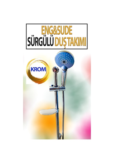Sürgülü Duş Takımı Eng&sude Gümüş