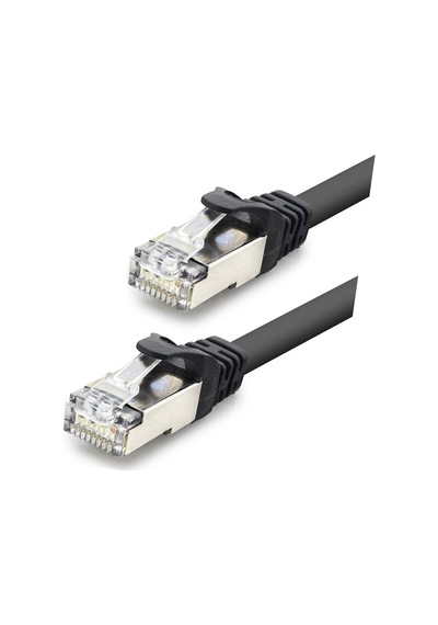 Cat7 Ethernet Patch Kablosu 10 Gbps 600 Mhz 30 Cm - Siyah Hdx5088 Evimdeyokyok