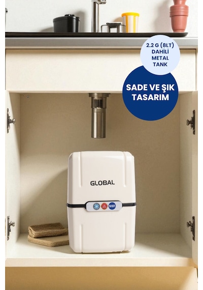 Su Arıtma Cihazı 8lt Kapalı Kasa 5 Filtreli Ro Sistem Ters Ozmoz Üreticiden Water Global Su Arıtma Cihazı