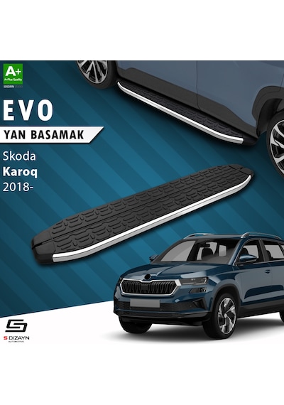 S-dizayn Skoda Karoq Evo Krom Yan Basamak 173 Cm 2018 Üzeri
