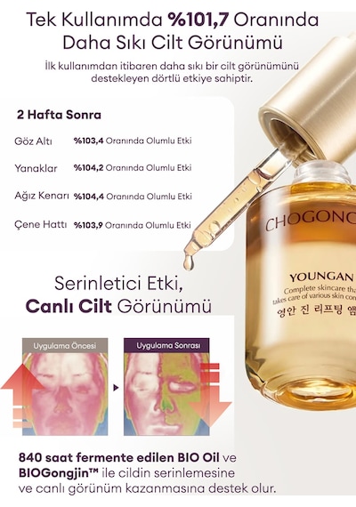 Missha Chogongjın Youngan Jin Lifting Kırışıklık Karşıtı, Sıkı Görünüm Sunan Nemlendirici Ampul