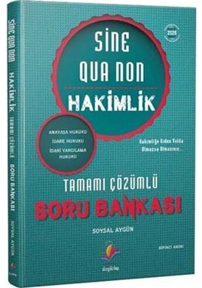 Dizgi Kitap Sine Qua Non Hakimlik Kamu Hukuku Tamamı Çözümlü Soru