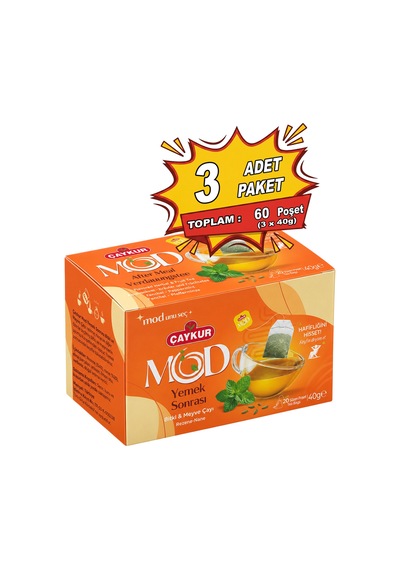 Mod Yemek Sonrası Bardak Poşet Çay 2x20 40gr. Üçlü Paket