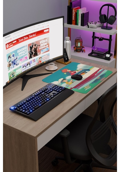Ponyo Anime V5 - 48x40 Xl Gaming Kauçuk Kaymaz Taban Mouse Pad Fare Altlığı