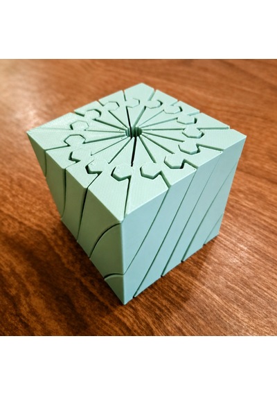 3d Baskı Twisting Küp - Mekanik Dönen Bulmaca Küpü-mint