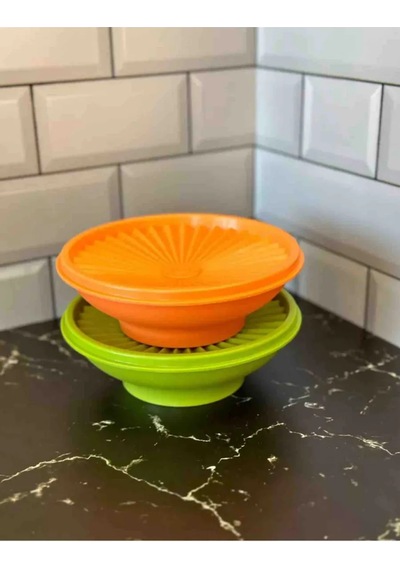 Tupperware Tupperware Yiyecek Saklama Kapaklı Plastik Kap Seti 332185115 Turuncu