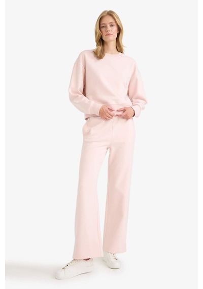 Defacto Straight Fit Basic Düz Cepli Yüksek Bel Eşofman Altı B8571ax25aupn364 Pembe-pn364