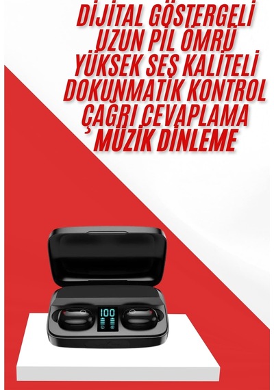 Kablosuz - 556 - Bluetooth Kulaklık Android Ve İos Uyumlu Led - Csmo-tex - Göstergeli Powerbankli