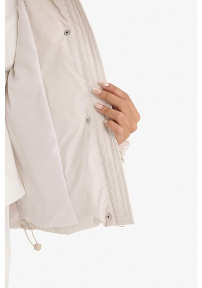 Defacto Regular Fit Kapüşonlu Fermuarlı Şişme Mont F2143ax25wnbg414 Bej-bg414