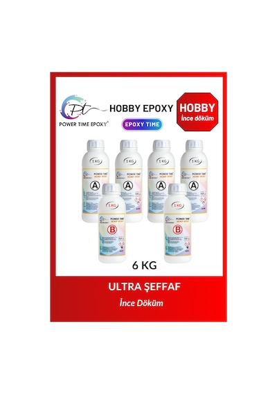 6 Kg Hobi Epoxy/ Şeffaf Epoksi Reçine Ince Döküm