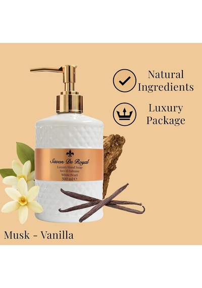 Luxury Vegan Sıvı Sabun White Pearl 500 Ml, Misk, Vanilya Diğer