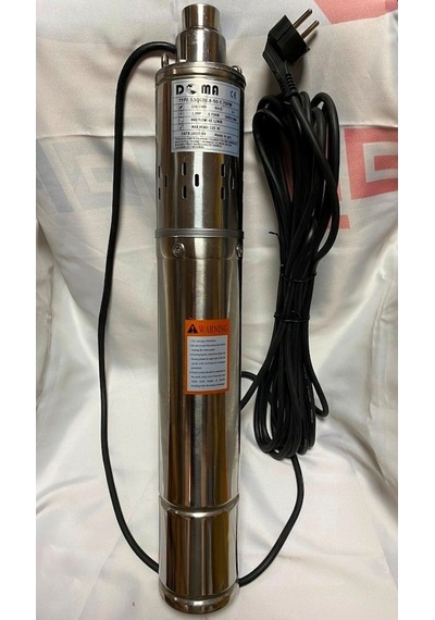 Doma 1 Hp-220v-4" Helezon Fanlı Temiz Su Derinkuyu Dalgıç Pompa+10 Mt. Kablo