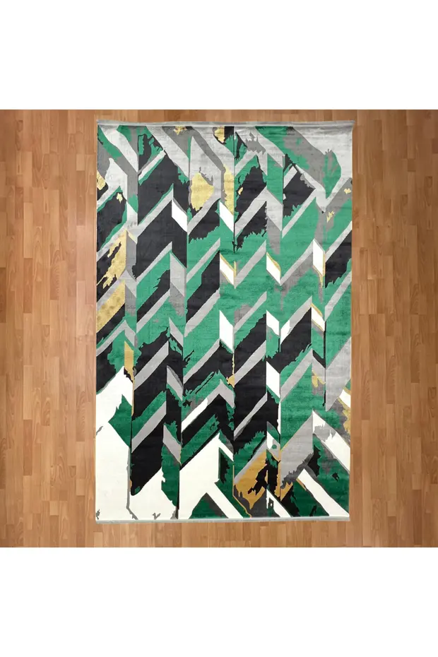 Mevlana Bazaar Rift 200 X 300 Bambu Yün Halı Açık Yeşil