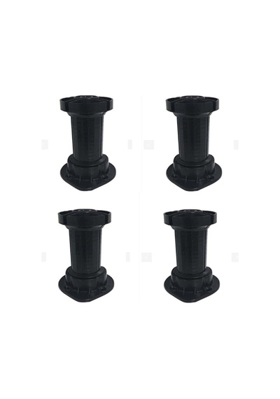 Ayarlı Beyaz Baza Ayağı Siyah 10/15 Cm 4 Adet Diğer