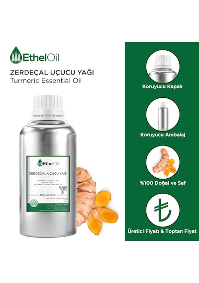 Zerdeçal Uçucu Yağı - 500 Gr Saf Ve Doğal Uçucu Yağ 500 G