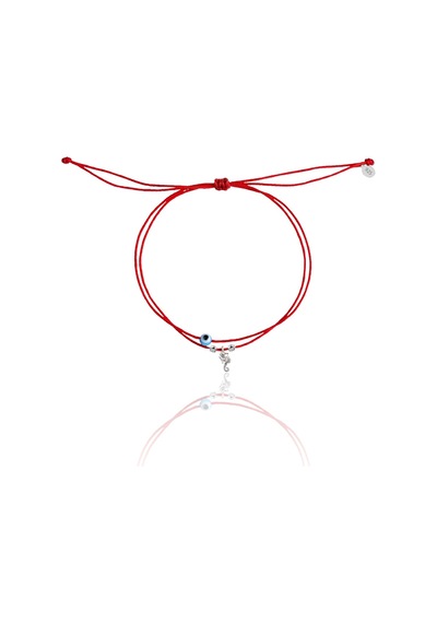 925 Ayar Gümüş Rodyumlu Deniz Atı Ve Nazar Boncuğu Detaylı İkili Ayarlanabilir Kırmızı İp Halhal Barcode Gümüş - Rose Gold 925 Ayar Gümüş Rodyumlu Deniz Atı Ve Nazar Boncuğu Detaylı İkili Ayarlanabilir Kırmızı İp Halhal Barcode Gümüş - Rose Gold