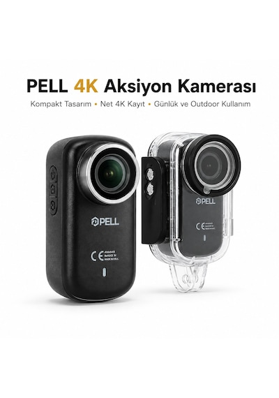 M11 4k Ultra Hd Wifi Aksiyon Kamerası, Ip65 Su Geçirmez Titreşim Önleyici Geniş Açılı Kamera Siyah