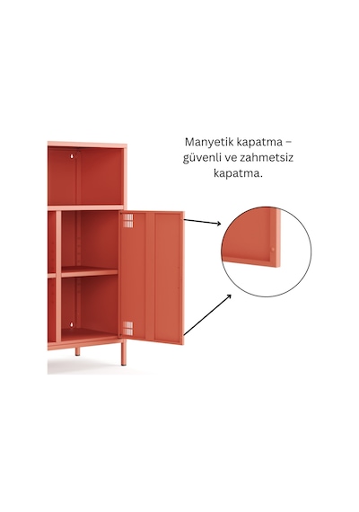 Pera Metal Dolap 2 Kapılı, Açık Raflı 80,50 X 40 X 109,50 Cm - 9 Renk Seçeneği Bulunmaktadır Ral 3022 Somon Pera Metal Dolap 2 Kapılı, Açık Raflı 80,50 X 40 X 109,50 Cm - 9 Renk Seçeneği Bulunmaktadır Ral 3022 Somon