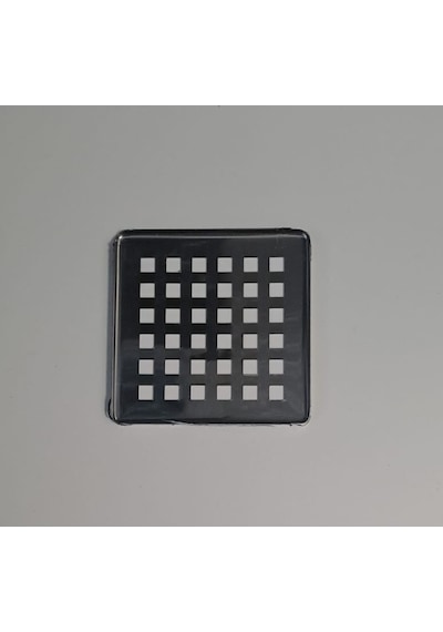 Krom Yer Sifonu Süzgeci / Krom Yer Sifonu Kapağı Kare 9,5 Cmx9,5 Cm