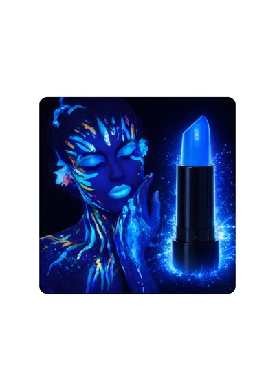 Dikkat Çekici Konsept Ürün Yaratıcı Tasarım Uv Neon Mavi Ruj Karanlıkta Parlayan Makyaj Boyası Belirtilmemiş