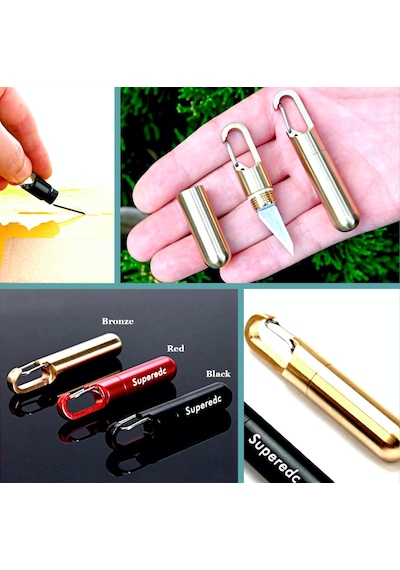 Omeniv Gold Kapsül Kamp Çakı Kamp Bıçak Maket Kamp Bıçağı Anahtarlık Outdoor Altın