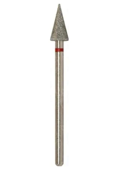 Elmas Konik Frez Ucu Kırmızı Bant Yumuşak - Kırmızı 0,50mm